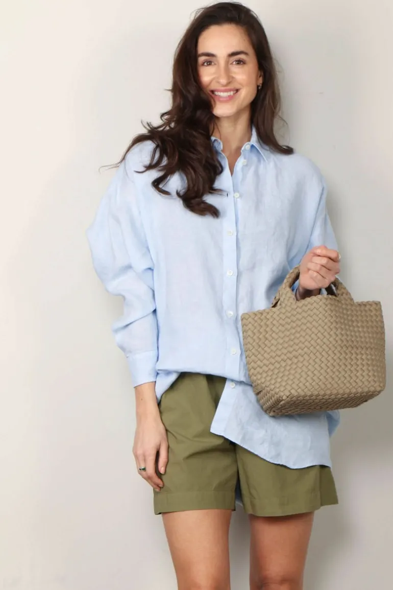 Academia Blouse - Caterina linen- Lichtblauw