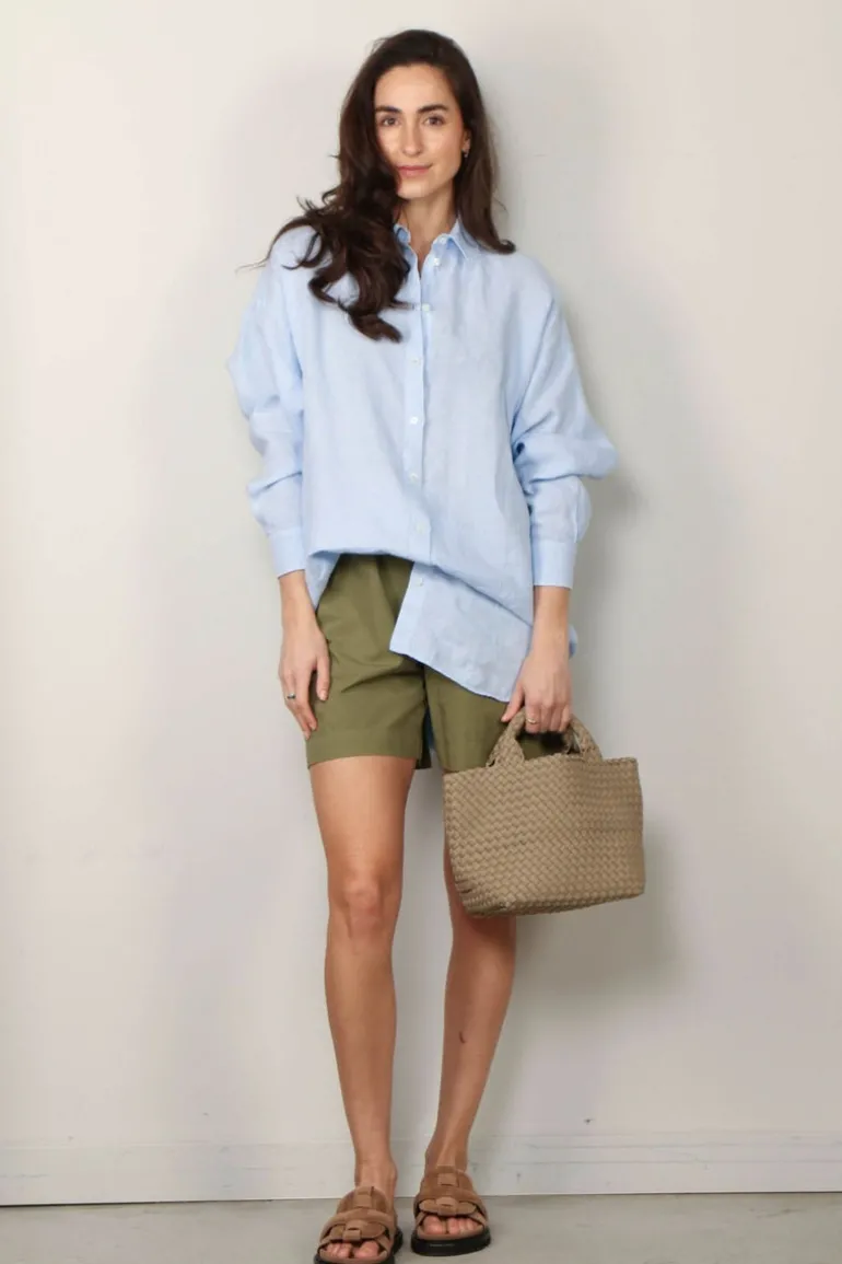Academia Blouse - Caterina linen- Lichtblauw