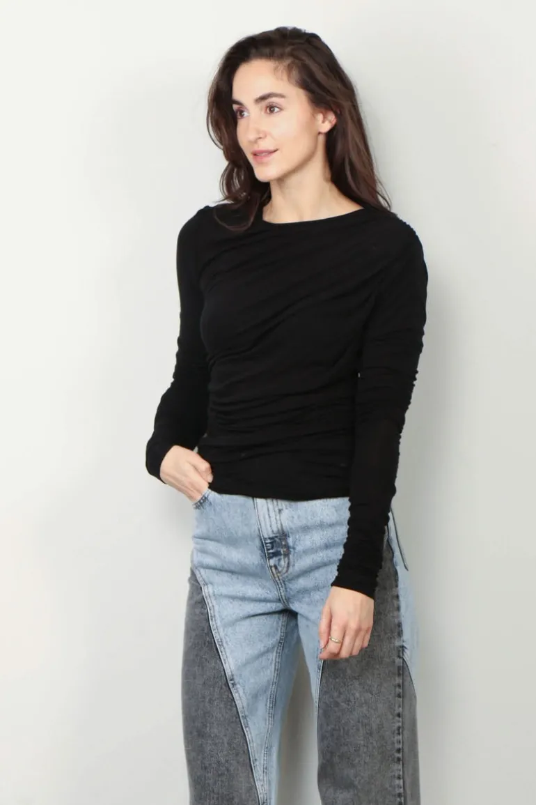 Agolde Top - Tania twist - Black