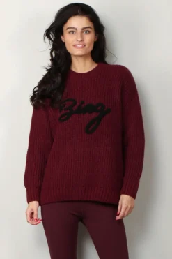 Anine Bing Sweater - Sydney Crew - Burgundy
