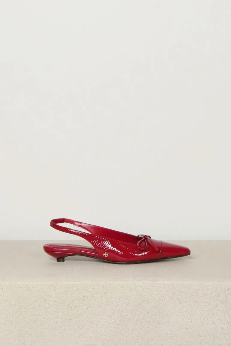 Anine Bing Slingback Heels - Zoey - Red