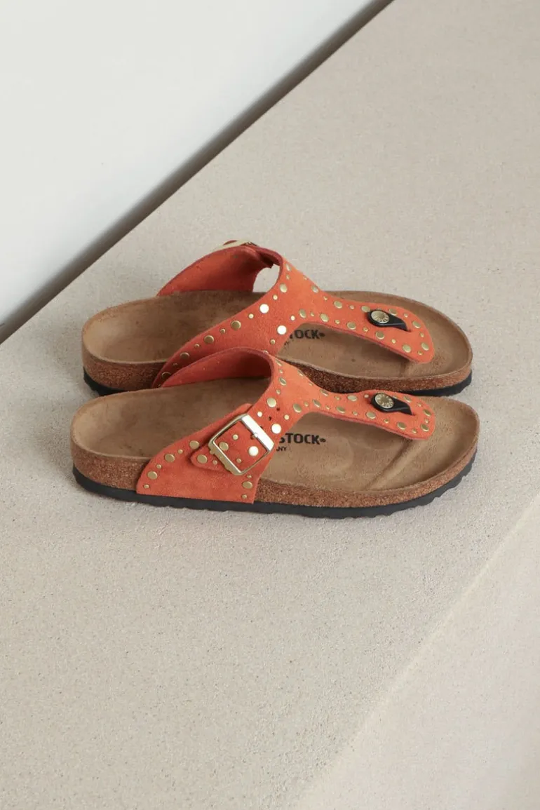 Birkenstock Sandalen - Gizeh Rivet - Dark Rust