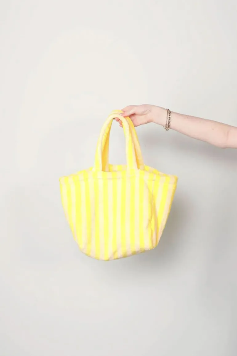 Bongusta Tas - Naram Handbag Small - Pristine & Neon Yellow