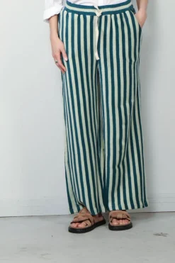 Bongusta Broek - Naram Pants - Sea Foam & Deep Teal