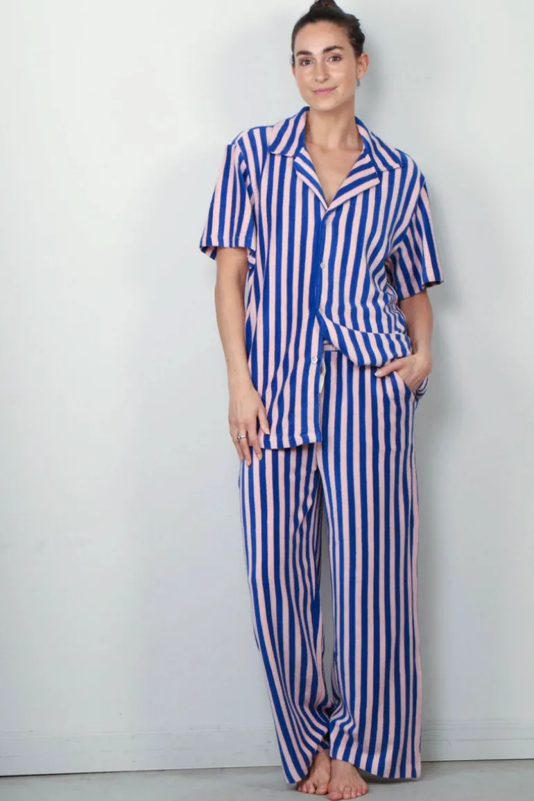 Bongusta Blouse - Naram Shirt - Dazzling Blue & Rose