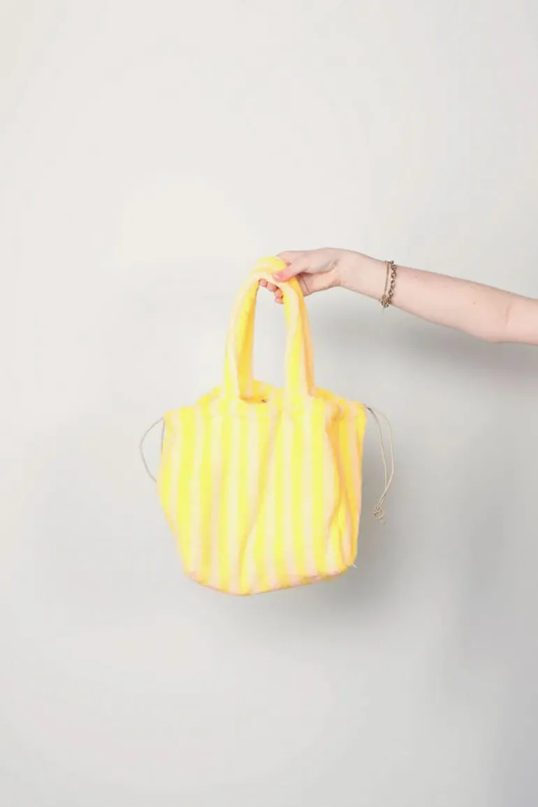 Bongusta Tas - Naram Handbag Small - Pristine & Neon Yellow
