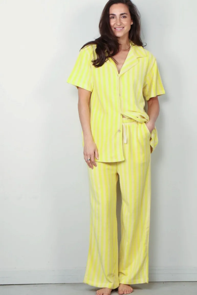 Bongusta Broek - Naram Pants - Pristine & Neon Yellow