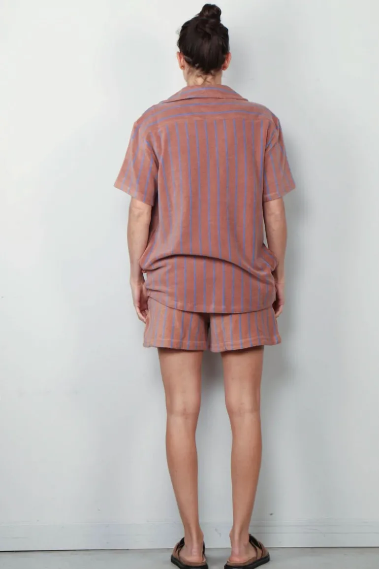 Bongusta Short - Naram Gym Shorts - Camel & Ultramarine