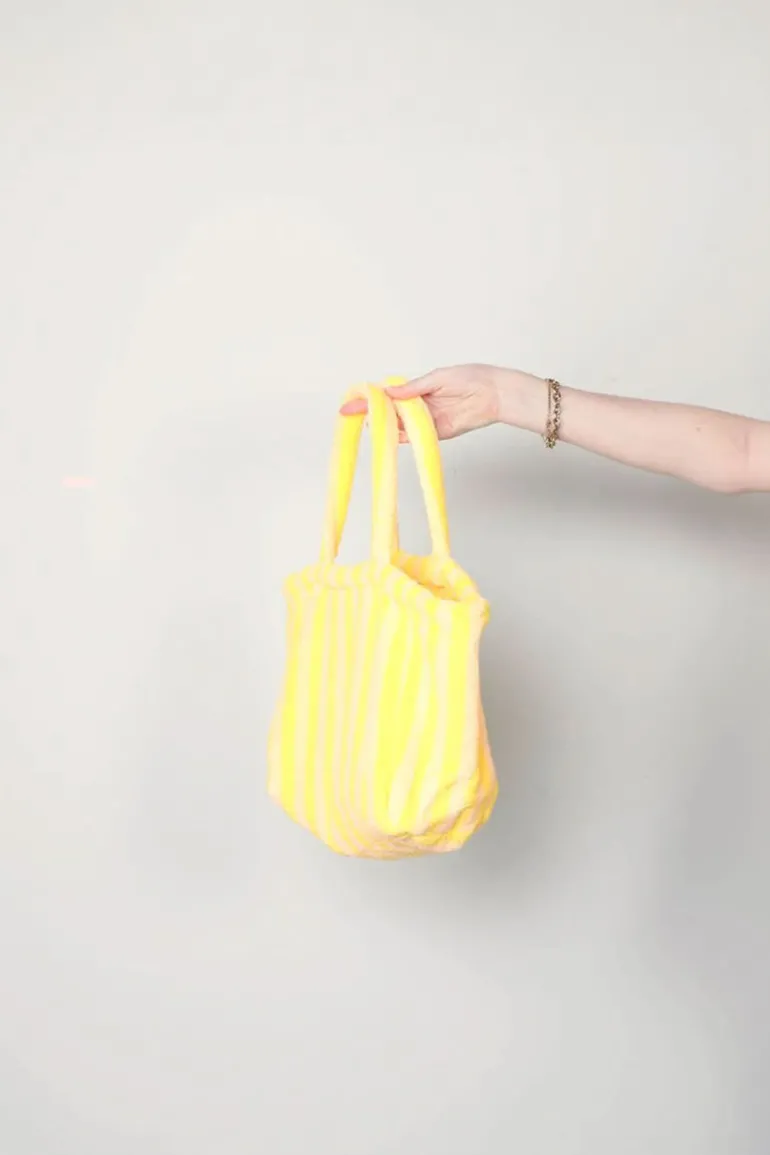 Bongusta Tas - Naram Handbag Small - Pristine & Neon Yellow