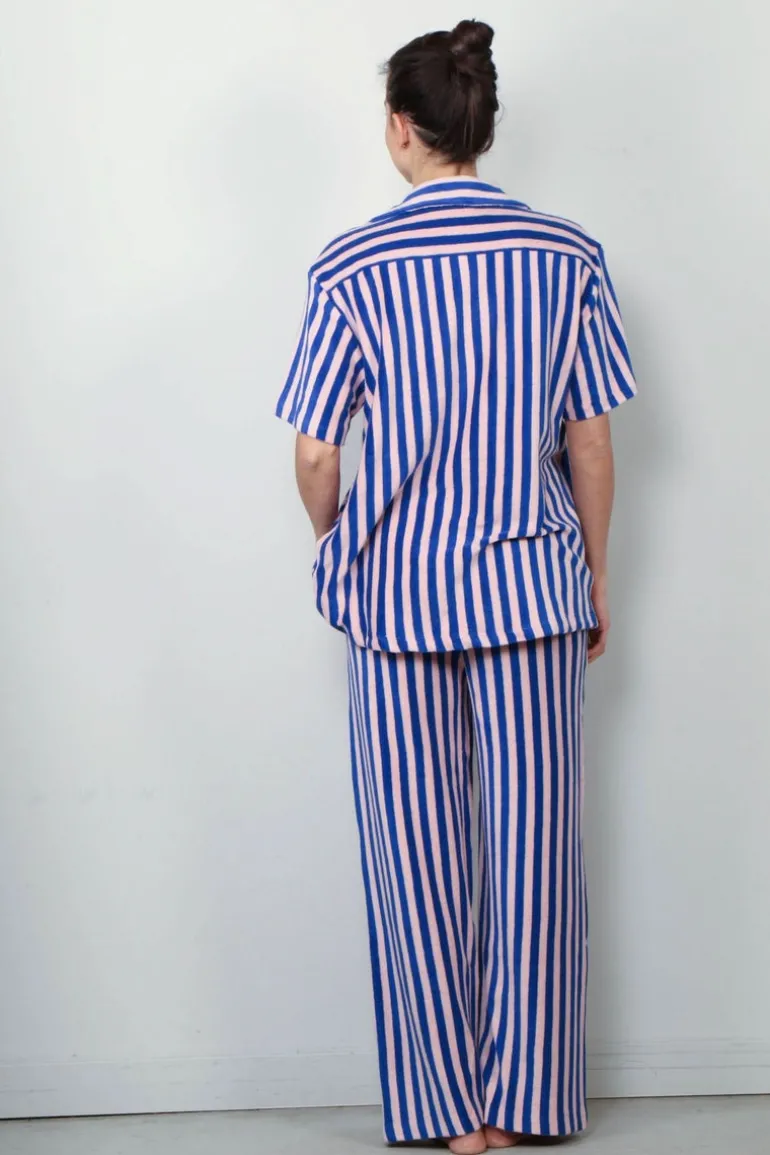 Bongusta Blouse - Naram Shirt - Dazzling Blue & Rose