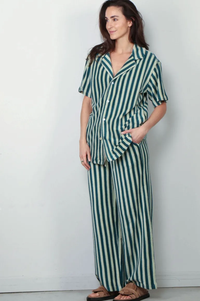 Bongusta Blouse - Naram Shirt - Sea Foam & Deep Teal