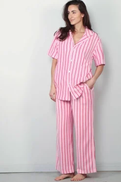 Bongusta Blouse - Naram Shirt - Baby Pink & Ski Patrol