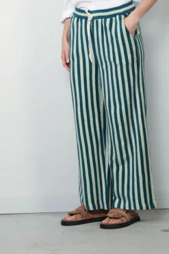 Bongusta Broek - Naram Pants - Sea Foam & Deep Teal