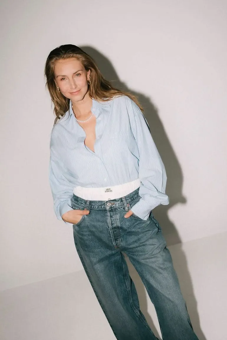 BYLOTTE Studios Blouse - Denise Shirt - Blue/White