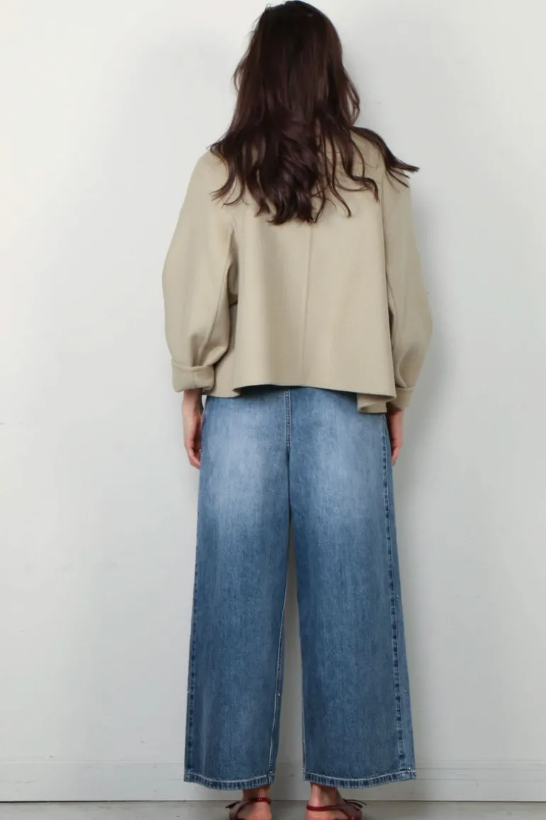 Closed Jasje - Cropped Pea Coat - Warm Sand