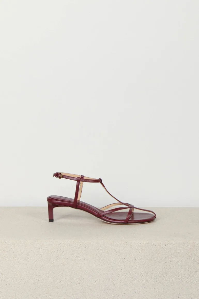 Dear Frances Sandalen - Tee - Leather - Bordeaux