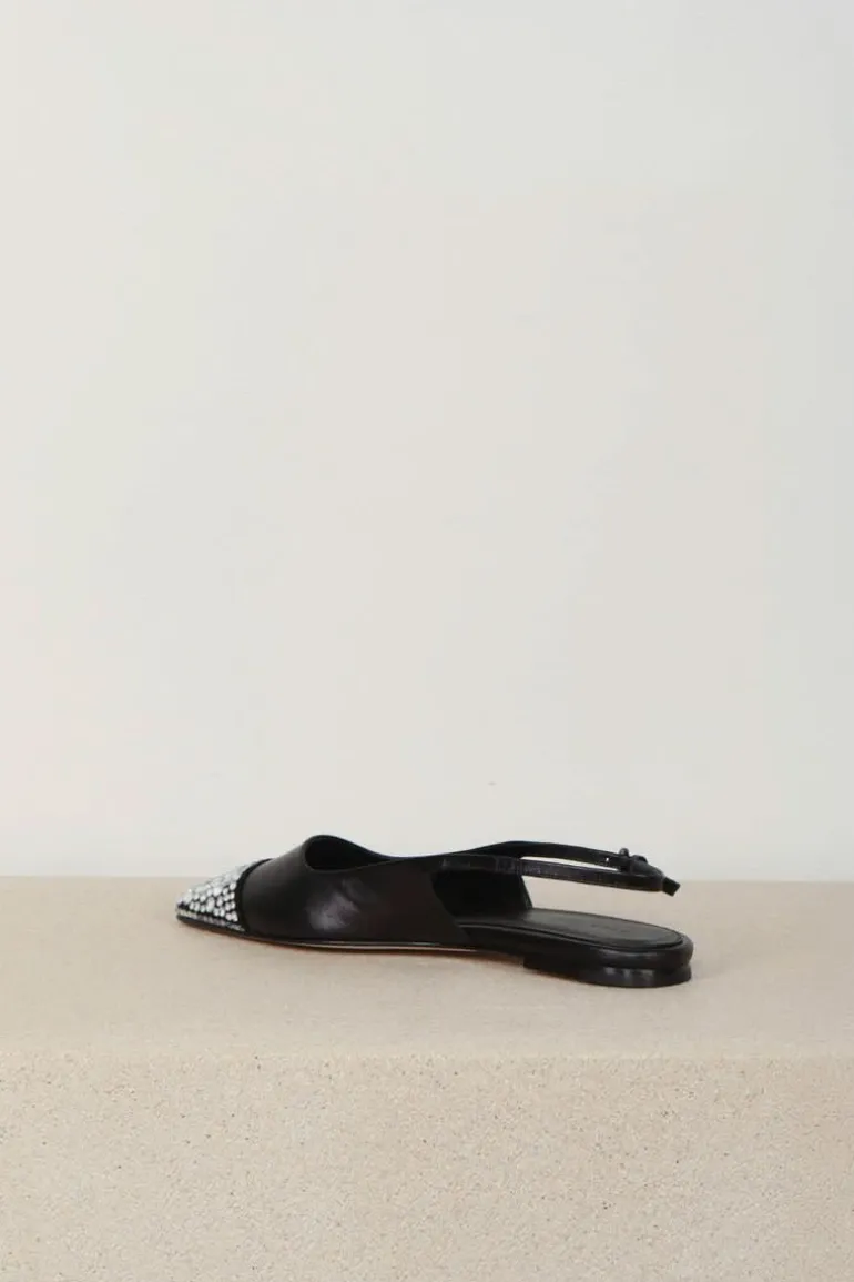 Dear Frances Ballerina's - Tia With Crystals - Black Patent