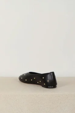 Dear Frances Ballerina's - Balla Shoe Leather W/ Studs - Black