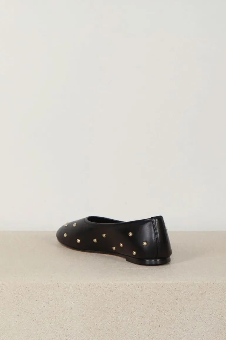 Dear Frances Ballerina's - Balla Shoe Leather W/ Studs - Black