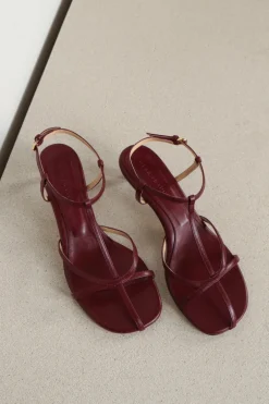 Dear Frances Sandalen - Tee - Leather - Bordeaux