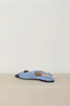 Dear Frances Sandalen - Tia W/ Toe Cap Denim - Blue Denim