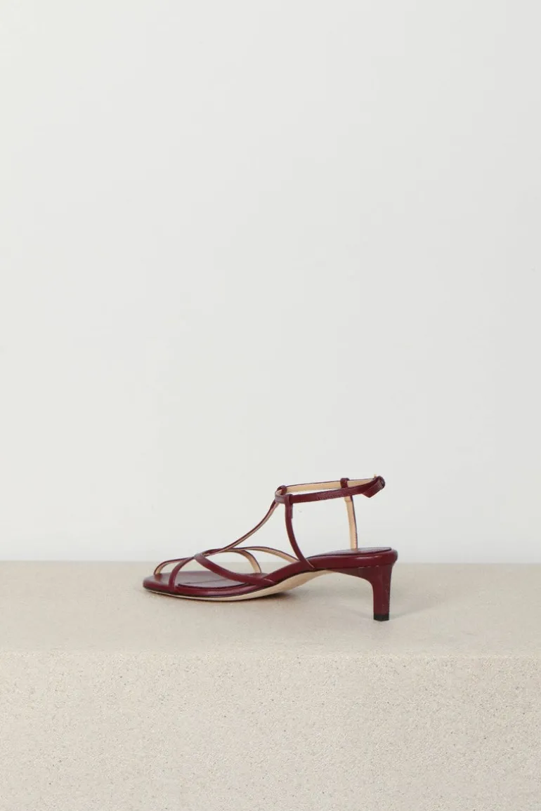 Dear Frances Sandalen - Tee - Leather - Bordeaux