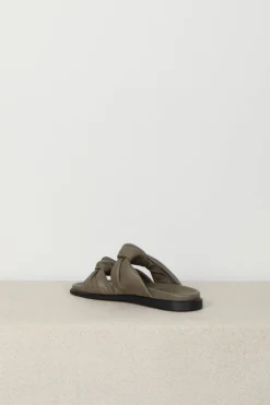 Dear Frances, Slippers Tye - Leather - Khaki