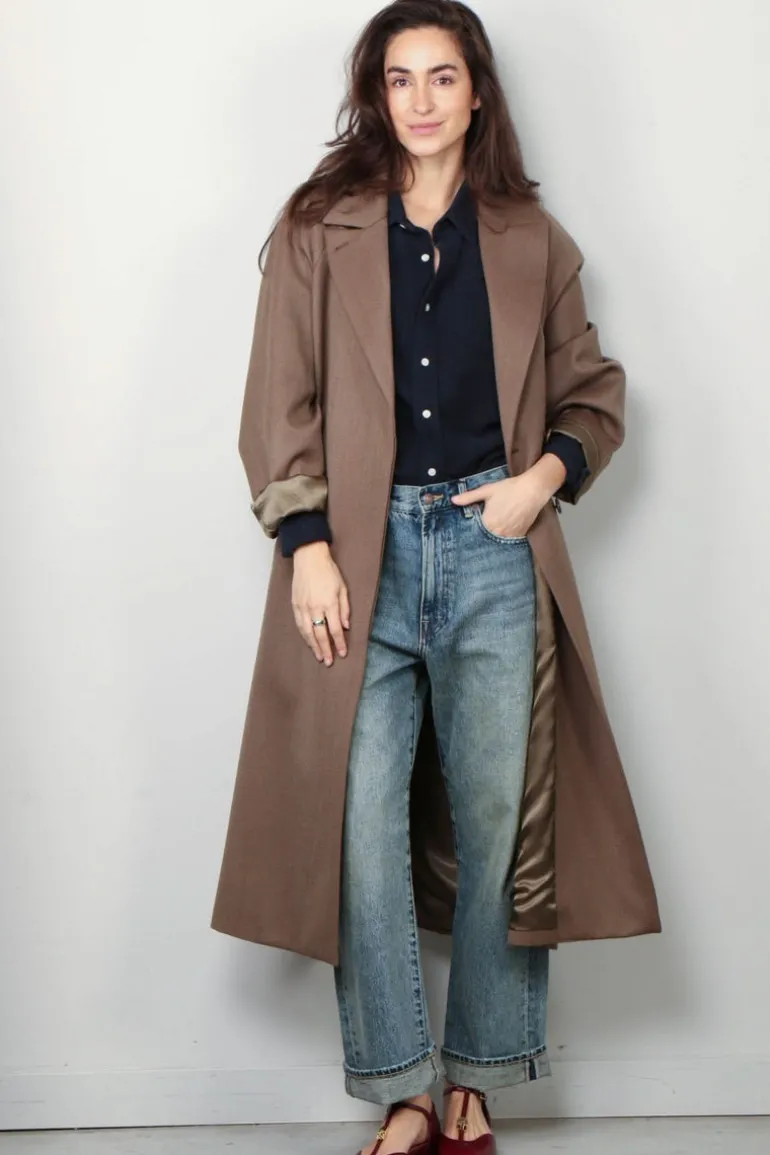 Denimist Blouse - Boyfriend - Navy Gauze