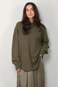 Extreme Cashmere Sweater - 53 Crew Hop - Army