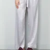 Forte_Forte Broek - Envers Satin Drawstring - Madreperla
