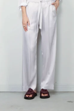 Forte_Forte Broek - Envers Satin Drawstring - Madreperla