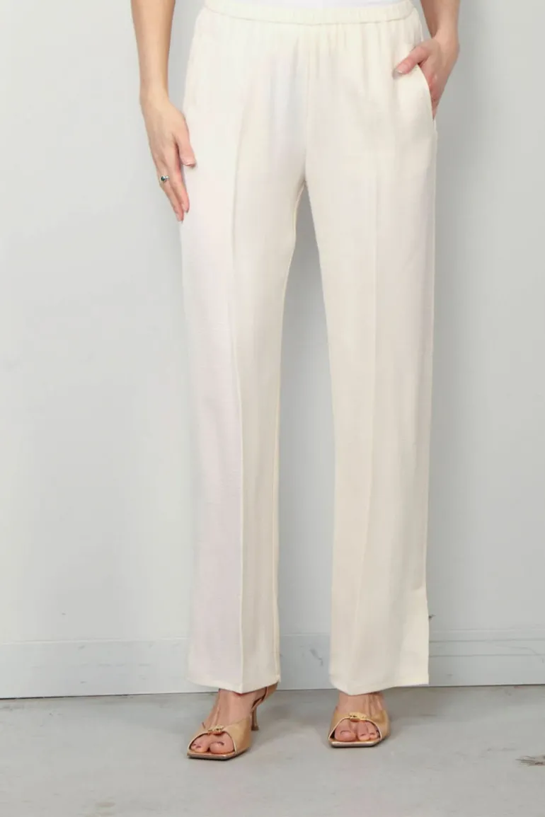 Forte_Forte Broek - Slubbed Fluid Viscose Flared - Orchidea