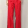 forte_forte Broek - Chic Taffetas Chino Pants - Lacca