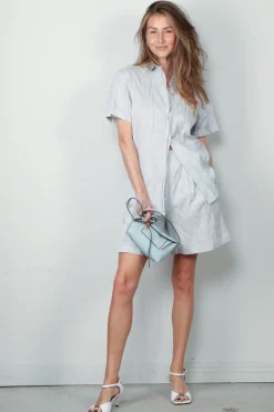 Forte_Forte Shorts - Contemporary Crinkled Cotton Bermuda - Madreperla