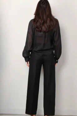 forte_forte Blouse - Co/Se Voile Bohemain Shirt - Nero