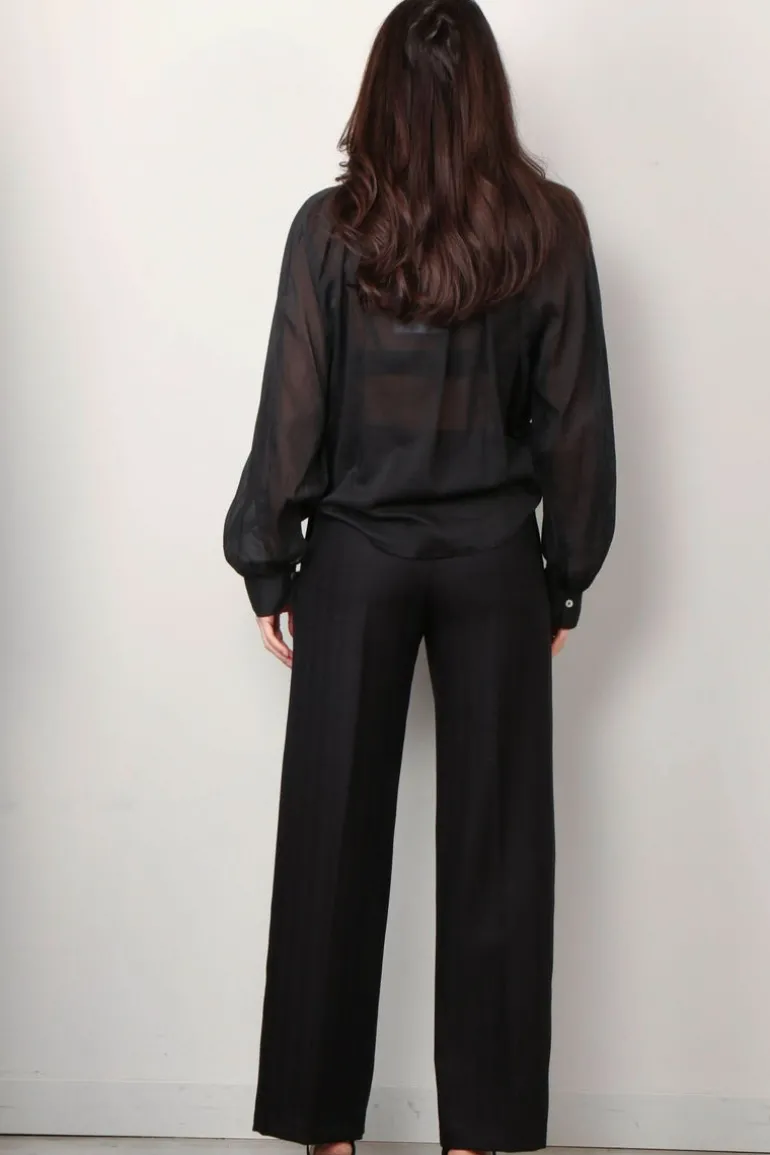 forte_forte Blouse - Co/Se Voile Bohemain Shirt - Nero