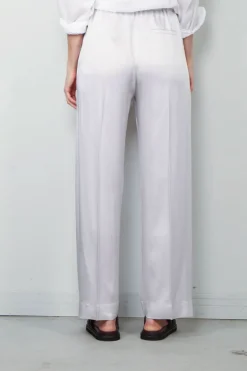 Forte_Forte Broek - Envers Satin Drawstring - Madreperla
