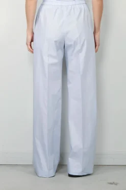 Forte_Forte Broek - BCI Cotton Popline Elasticated Straight - Rugiada