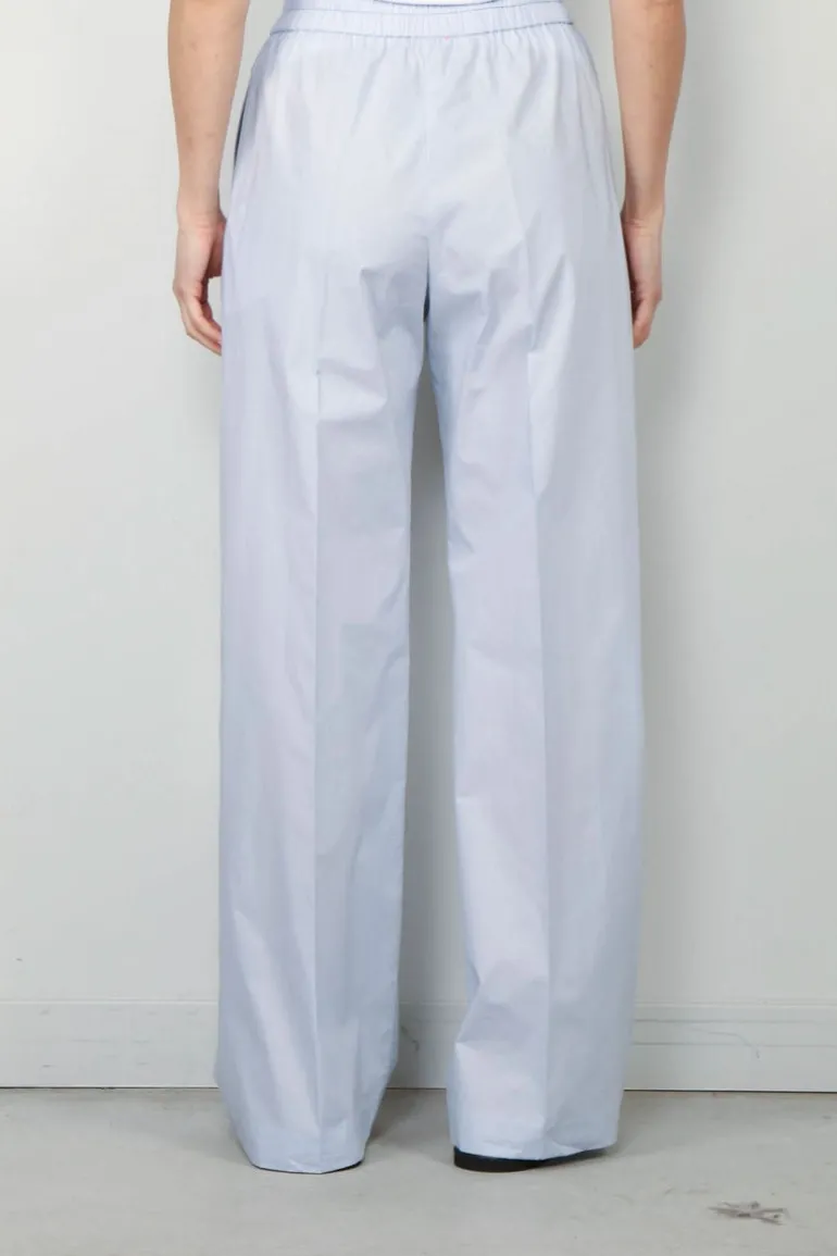 Forte_Forte Broek - BCI Cotton Popline Elasticated Straight - Rugiada