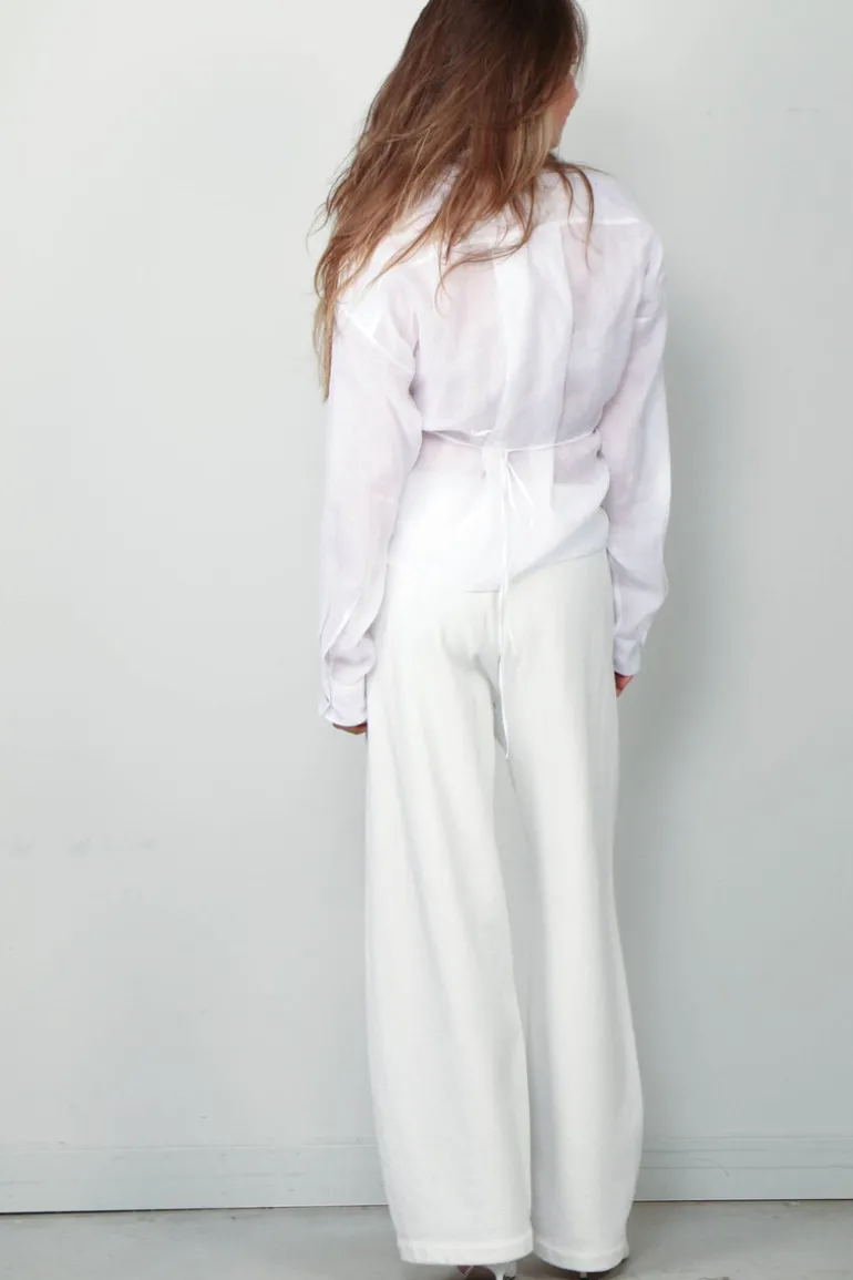 Forte_Forte Blouse - Chic Rami Muslin Crossed Shirt - Giglio