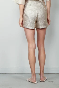 Forte_Forte Shorts - Twinkle Lurex Jacquard - Gold