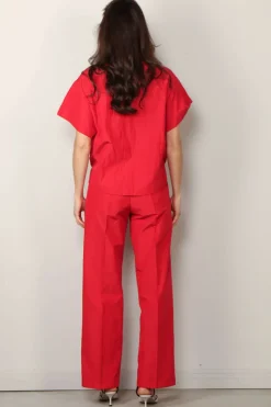 forte_forte Top - Chic Taffetas T-shirt - Lacca