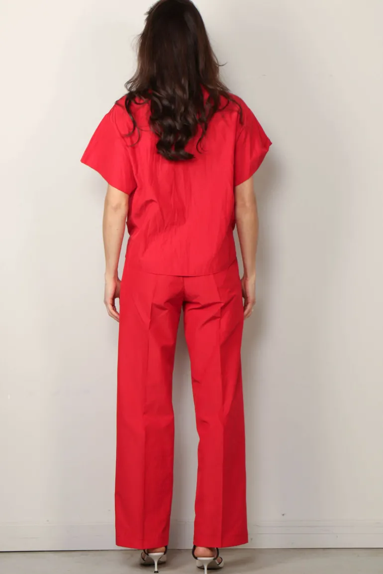forte_forte Top - Chic Taffetas T-shirt - Lacca