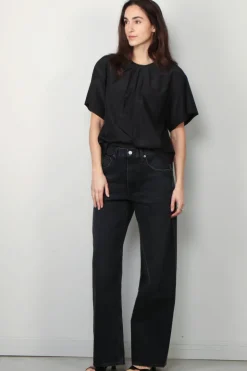 forte_forte Top - Chic Taffetas T-shirt - Nero