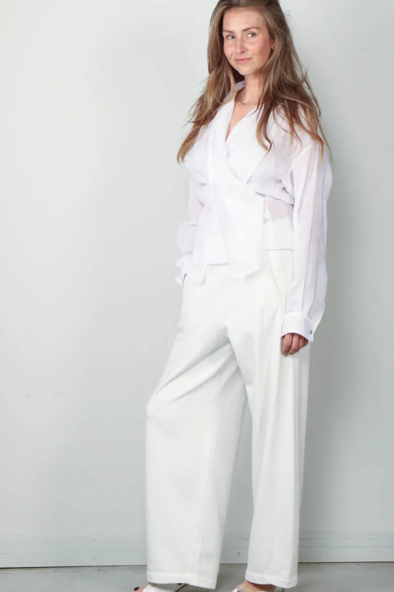 Forte_Forte Blouse - Chic Rami Muslin Crossed Shirt - Giglio