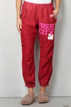 FREE CITY Jogging - Flap/Snap Freecity large matte/satin airjump - Red plant