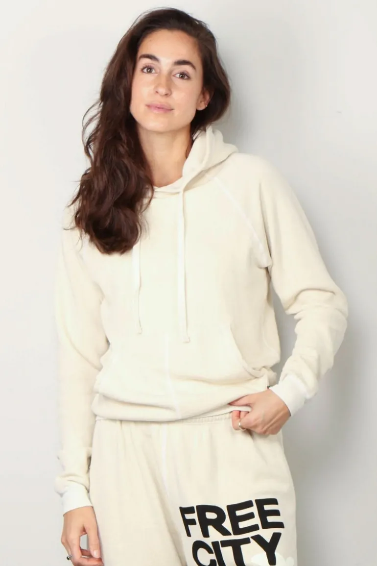 FREE CITY Hoodie - Superyumm shrinken big hoodie - Bones