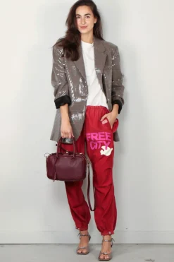 FREE CITY Jogging - Flap/Snap Freecity large matte/satin airjump - Red plant
