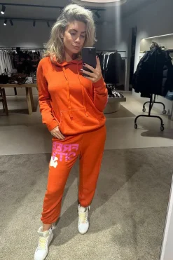 FREE CITY Hoodie - Circa '99 Neighborhood Letsgo polyblend fluff - Orange machine