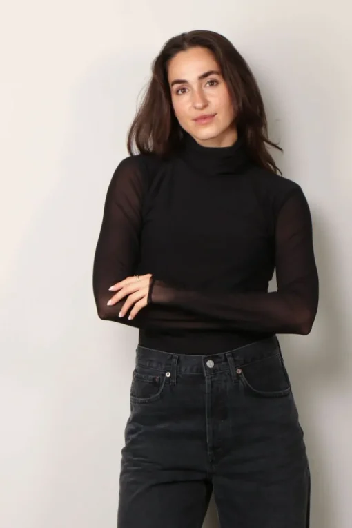 Ganni trui - T3815 Long Sleeve Rollneck - Black